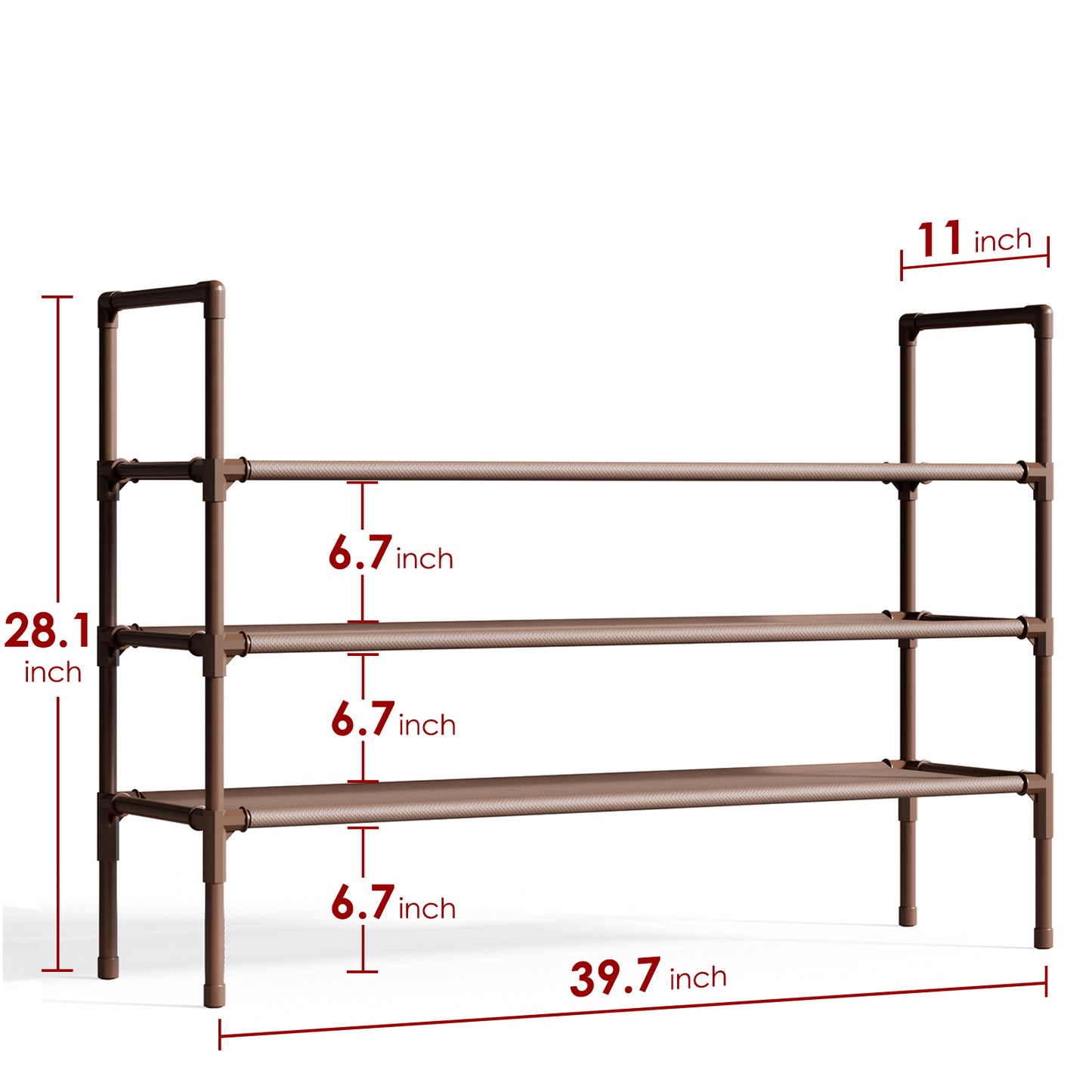 Sakugi Shoe Rack - XX-LARGE-Space-Saving Shoe Storage Solution, 3-Tier, Extended Shoe Racks for Entryway, Sturdy & Durable Shoe Shelf, Stackable Shoe Racks for Closet, Corridor & Doorway, Black