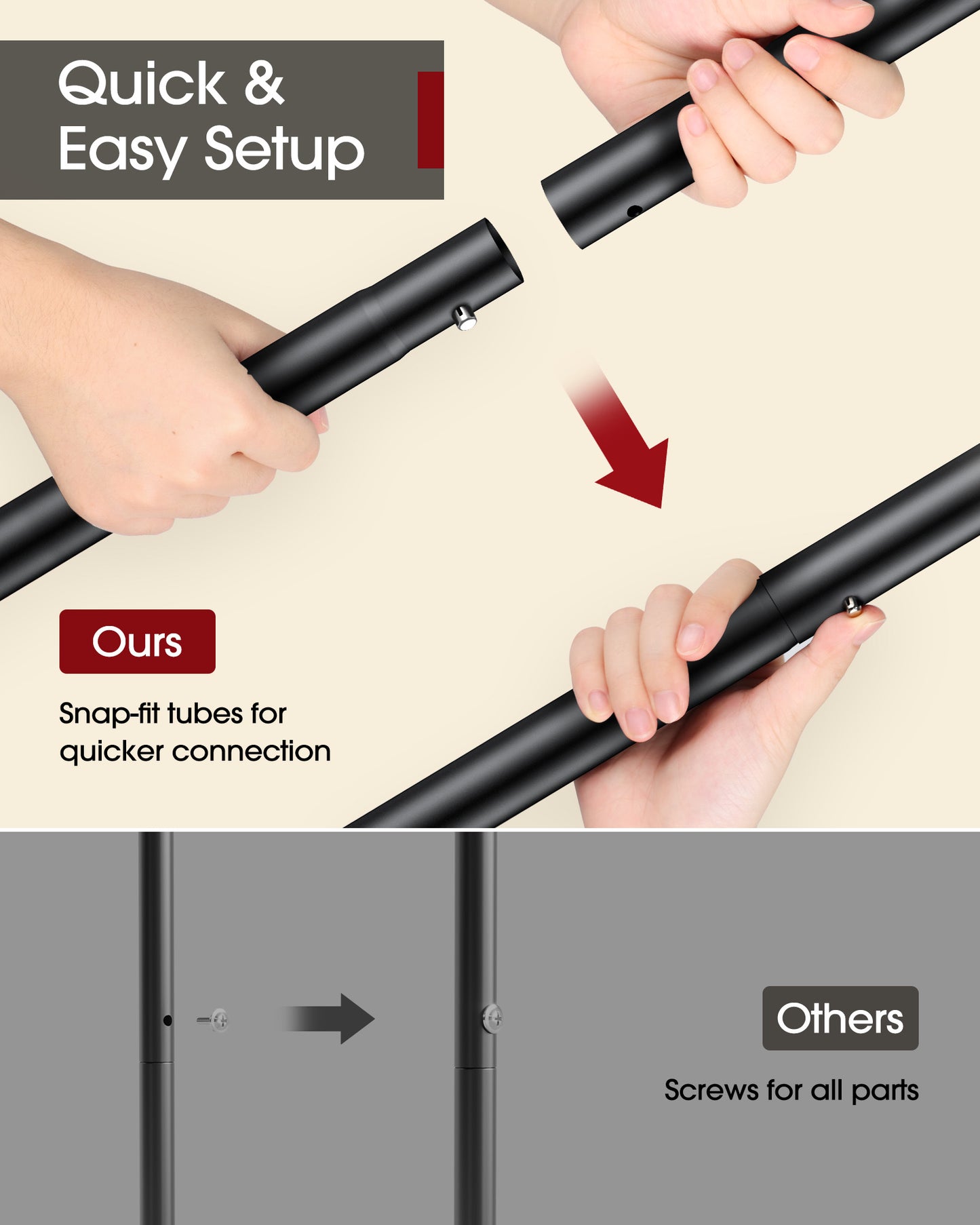 Sakugi Clothes Rack with Double Hanging Rods and Bottom Shelf, Rolling Metal Garment Rack for Bedroom Closet Storage, 38.5" x 16.9" x 59.1", Black