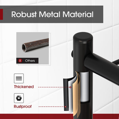 Sakugi Storage Shelves - Set of 2, 5-Tier Metal Shelf Organizer, Space-Saving Garage Shelving with Leveling Feet, Standing Shelves Organizer for Kitchen, Laundry, Pantry (18.4" x 12.6" x 57.4", Black)