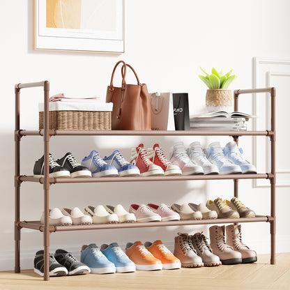 Sakugi Shoe Rack - XX-LARGE-Space-Saving Shoe Storage Solution, 3-Tier, Extended Shoe Racks for Entryway, Sturdy & Durable Shoe Shelf, Stackable Shoe Racks for Closet, Corridor & Doorway, Black