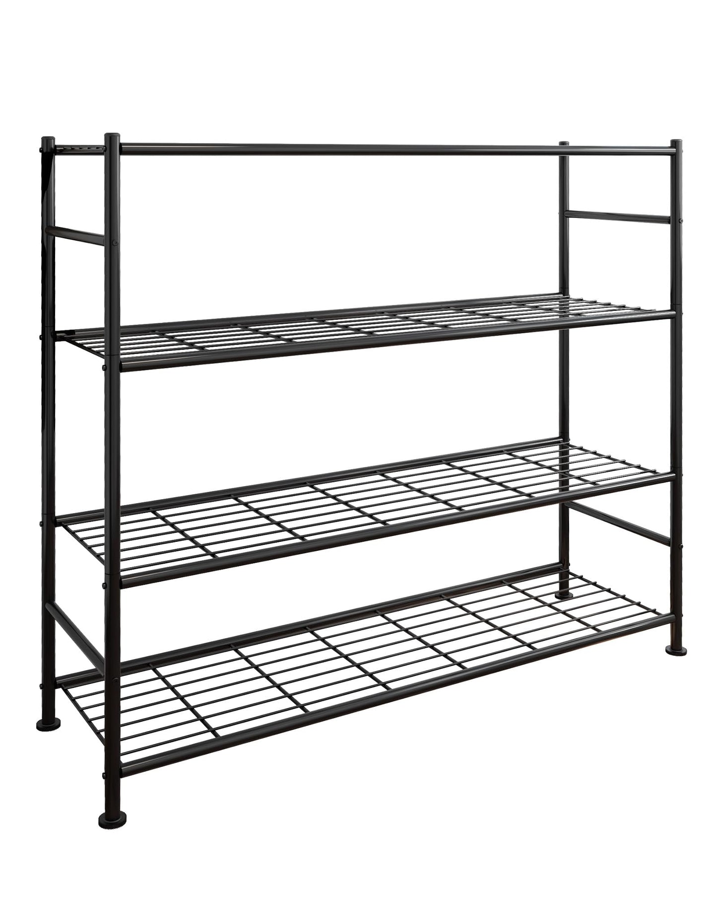 Sakugi Storage Shelves - 5 Tier Shelf Organizer, Heavy Duty Garage Shelving Unit with Leveling Feet, Stable Metal Shelves Organizer for Pantry, Kitchen and Closet, 47.3" W x 12.6" D x 60.8" H, Black