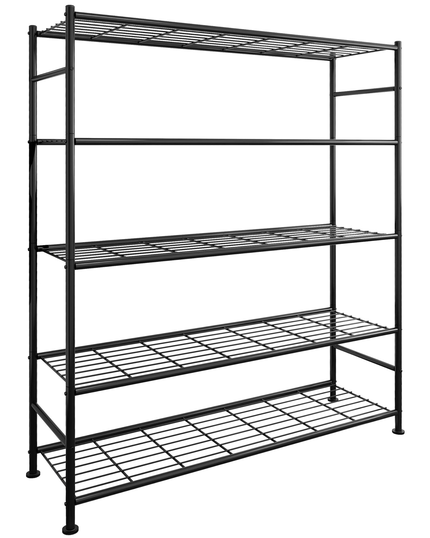 Sakugi Storage Shelves - 3 Tier Shelf Organizer, Sturdy Metal Garage Shelving with Adjustable Leveling Feet, Space-Saving Shelves Organizer for Pantry, Laundry, Kitchen (18" x 12" x 30", Black)
