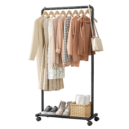 Sakugi Clothes Rack with Wheels, Clothing Racks for Hanging Clothes and Shoes