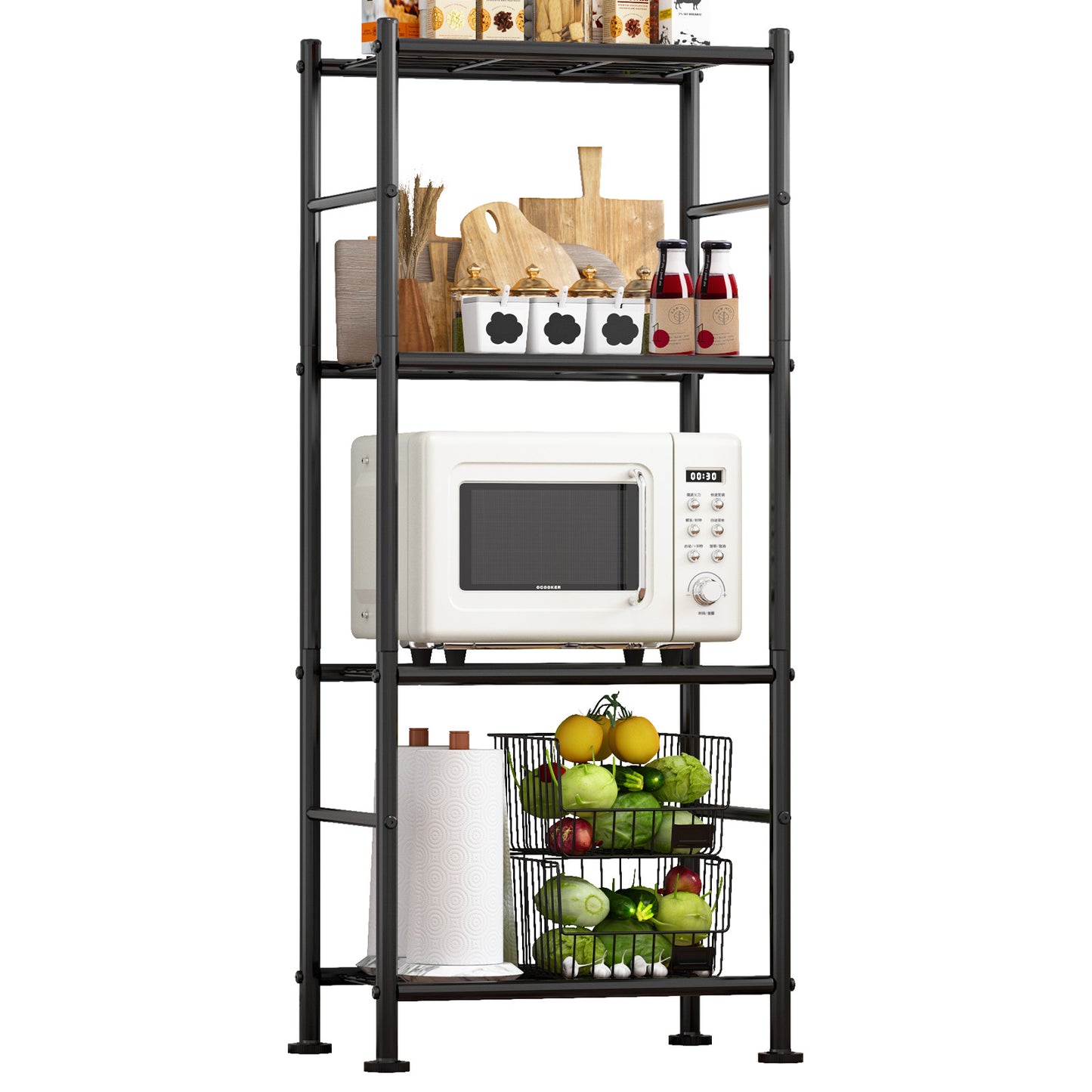 Sakugi 5-Tier Metal Storage Shelves, Adjustable Metal Shelves, 18" W x 12" D x 56" H, 500 lb Total Capacity, Rust-Proof Storage Rack