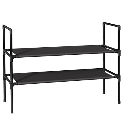 Sakugi 3-Tier Shoe Rack, Sturdy Shoe Organizer, Shoe Shelf Holds up to 16 Pairs of Shoes, Assembled Length, 28 in
