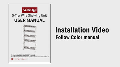Sakugi 5-Tier Shelf Installation Video 615-5T