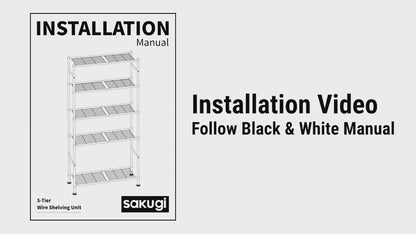 Sakugi 5-Tier Shelf Installation Video 615-5T