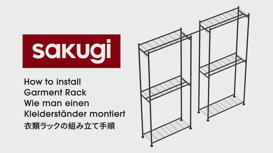 Sakugi Clothes Rack Installation US651BL-XXL